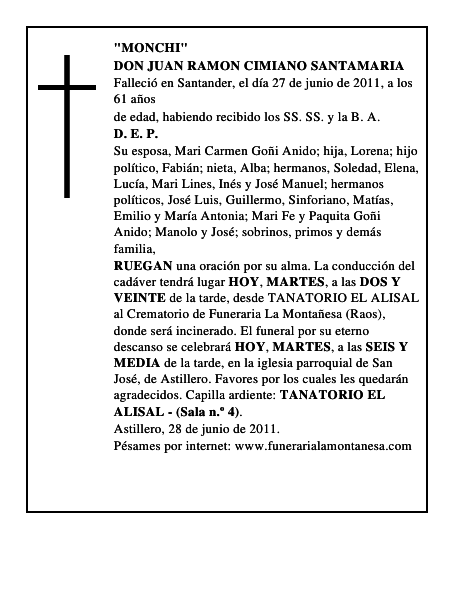 DON JUAN RAMON CIMIANO SANTAMARIA