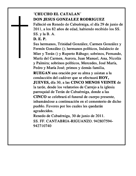 DON JESUS GONZALEZ RODRIGUEZ