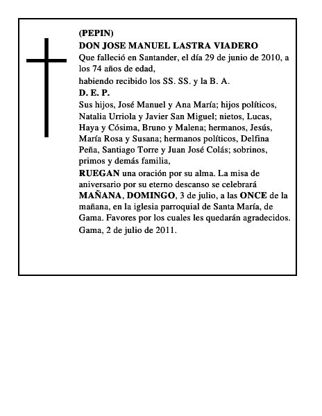 DON JOSE MANUEL LASTRA VIADERO