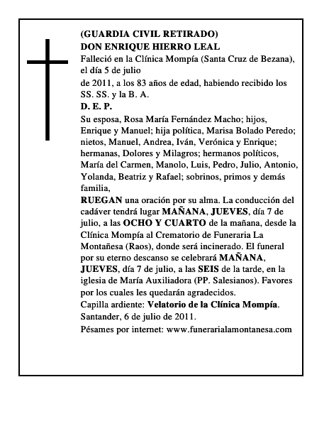 DON ENRIQUE HIERRO LEAL