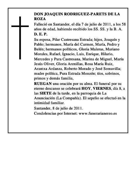 DON JOAQUIN RODRIGUEZ-PARETS DE LA ROZA