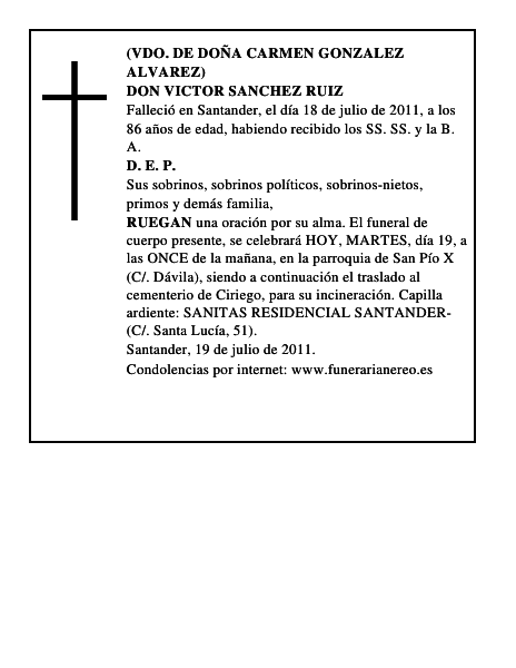 DON VICTOR SANCHEZ RUIZ