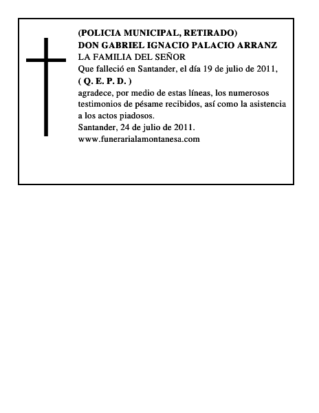 DON GABRIEL IGNACIO PALACIO ARRANZ