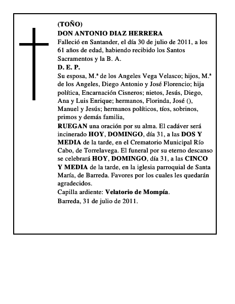 DON ANTONIO DIAZ HERRERA