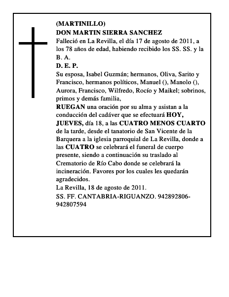 DON MARTIN SIERRA SANCHEZ