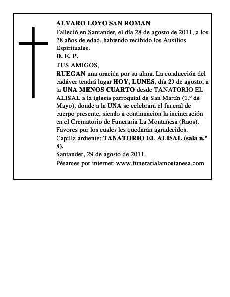 ALVARO LOYO SAN ROMAN