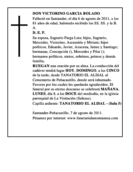 DON VICTORINO GARCIA BOLADO