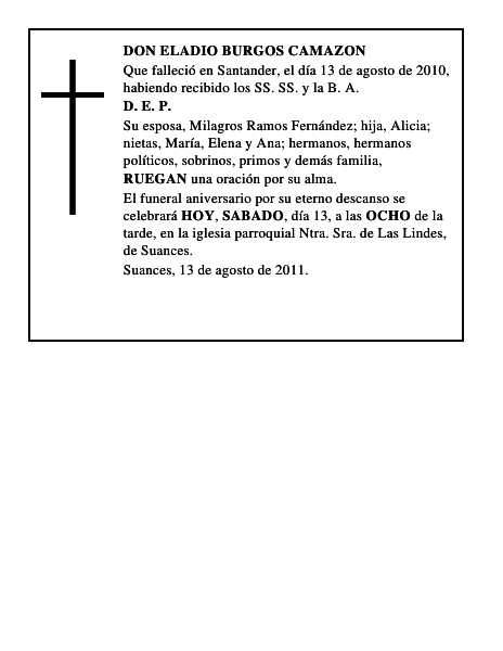 DON ELADIO BURGOS CAMAZON