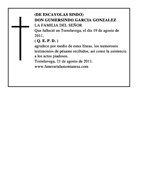 DON GUMERSINDO GARCIA GONZALEZ