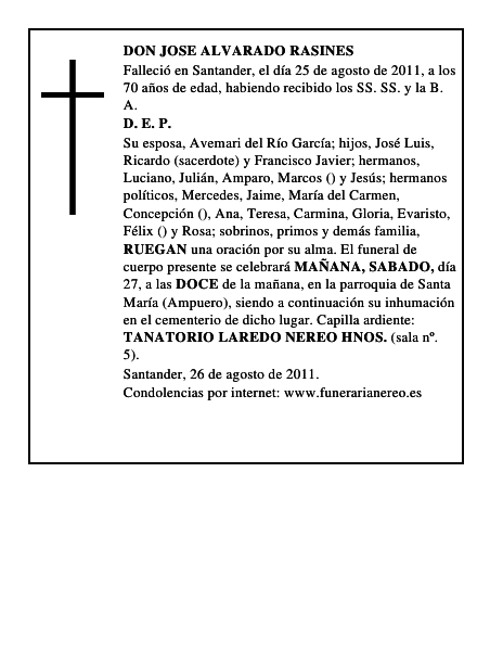 DON JOSE ALVARADO RASINES