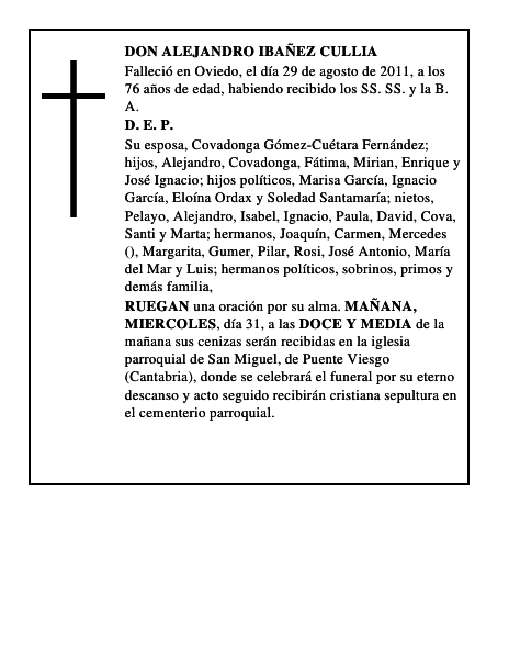 DON ALEJANDRO IBAÑEZ CULLIA