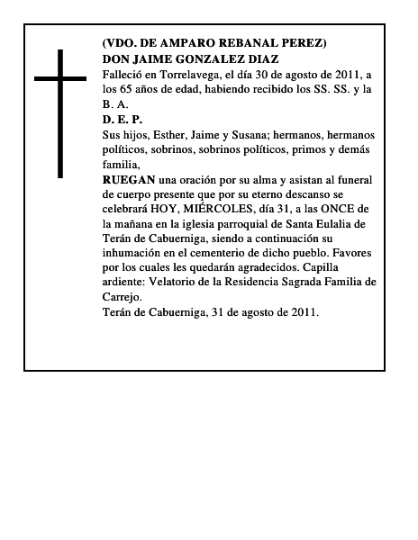 DON JAIME GONZALEZ DIAZ