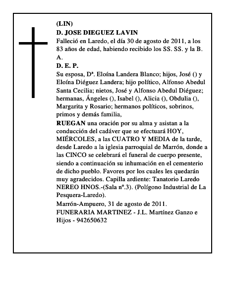 D. JOSE DIEGUEZ LAVIN
