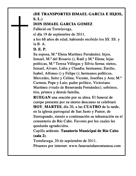 DON ISMAEL GARCIA GOMEZ
