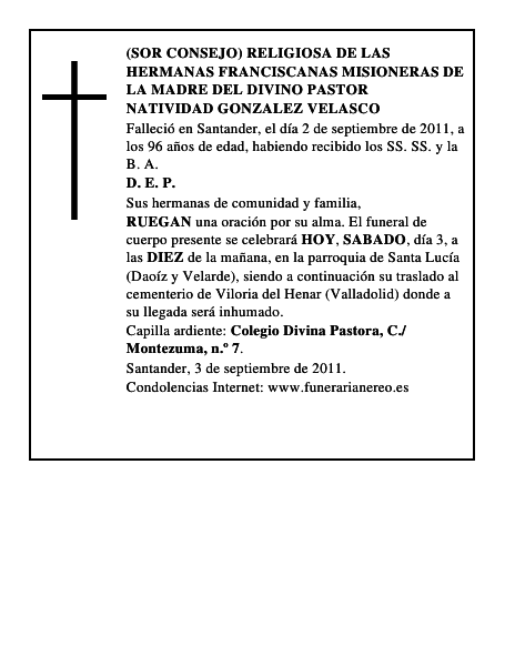 NATIVIDAD GONZALEZ VELASCO