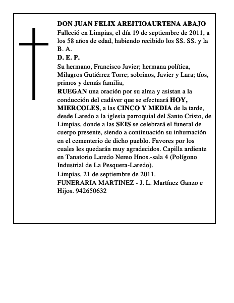 DON JUAN FELIX AREITIOAURTENA ABAJO