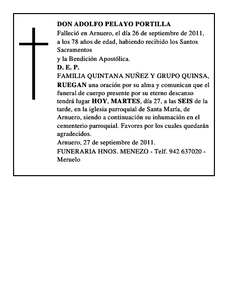 DON ADOLFO PELAYO PORTILLA