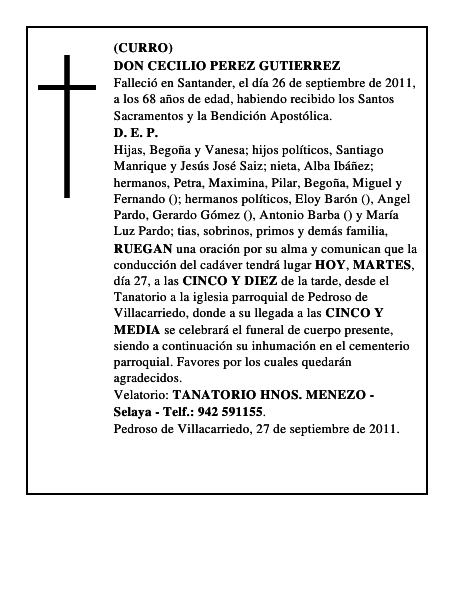 DON CECILIO PEREZ GUTIERREZ