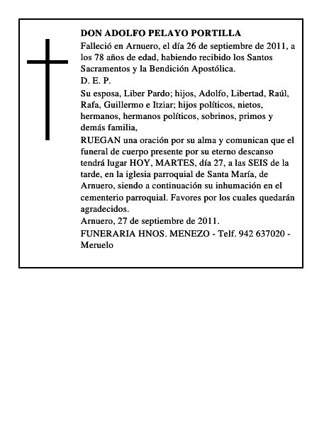 DON ADOLFO PELAYO PORTILLA
