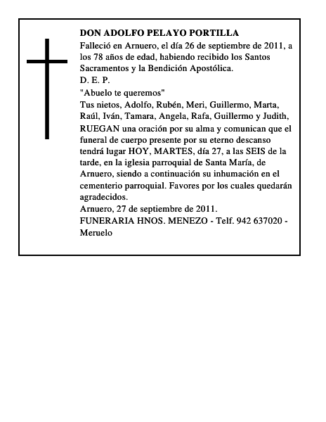DON ADOLFO PELAYO PORTILLA
