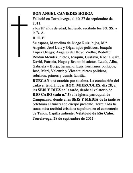 DON ANGEL CAVIEDES HORGA