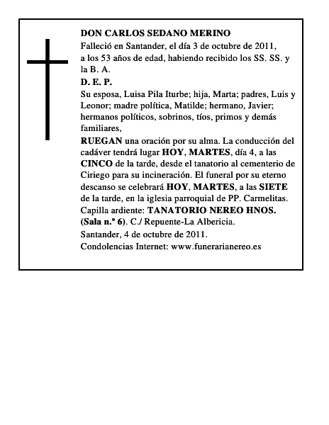 DON CARLOS SEDANO MERINO