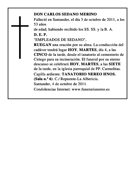 DON CARLOS SEDANO MERINO