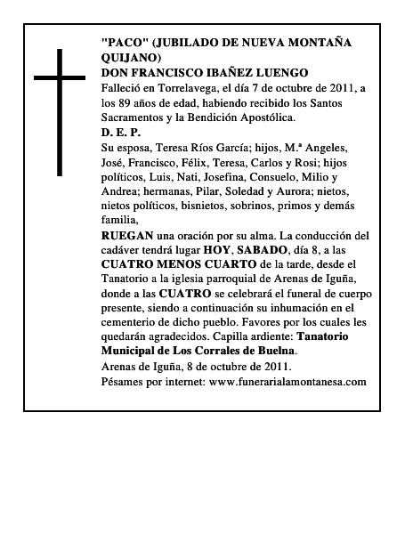 DON FRANCISCO IBAÑEZ LUENGO