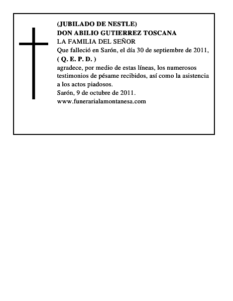 DON ABILIO GUTIERREZ TOSCANA