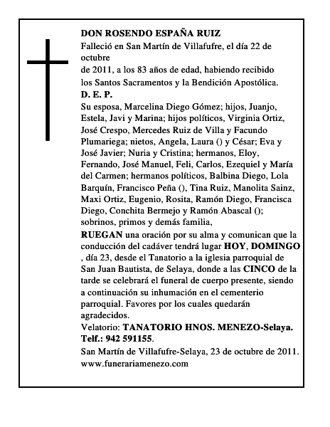 DON ROSENDO ESPAÑA RUIZ