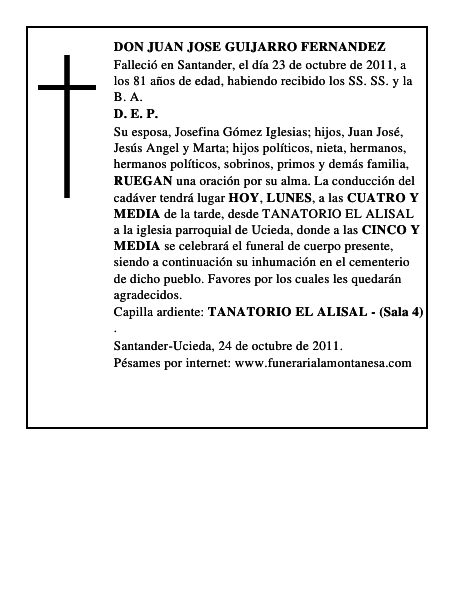DON JUAN JOSE GUIJARRO FERNANDEZ