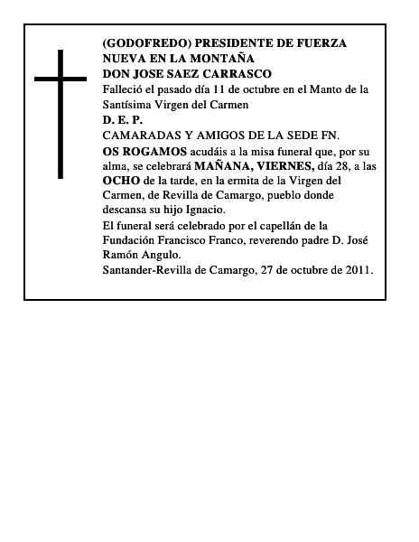 DON JOSE SAEZ CARRASCO