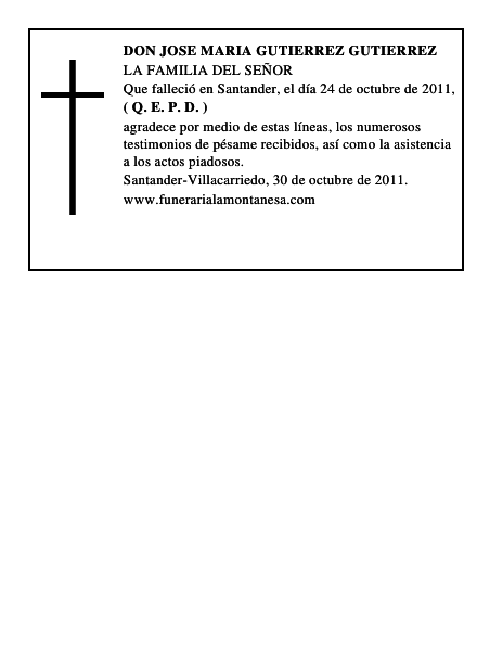 DON JOSE MARIA GUTIERREZ GUTIERREZ