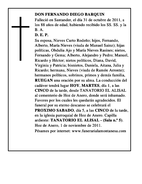 DON FERNANDO DIEGO BARQUIN