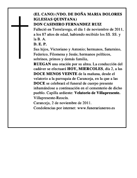 DON CASIMIRO FERNANDEZ RUIZ