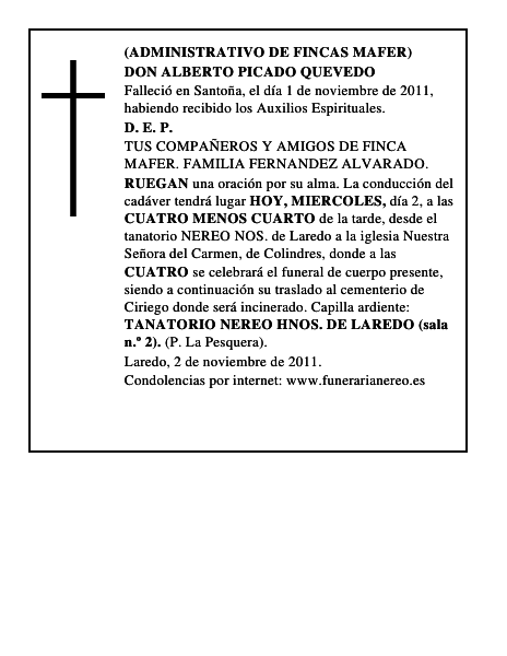 DON ALBERTO PICADO QUEVEDO