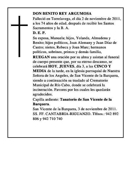 DON BENITO REY ARGUMOSA