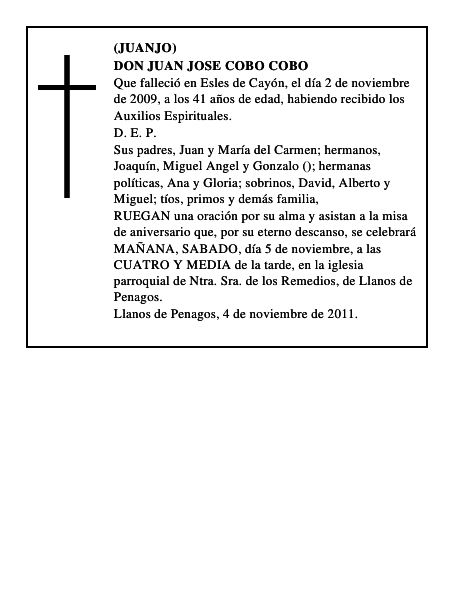 DON JUAN JOSE COBO COBO