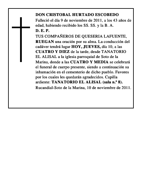 DON CRISTOBAL HURTADO ESCOBEDO