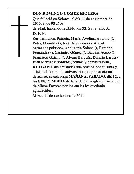 DON DOMINGO GOMEZ HIGUERA