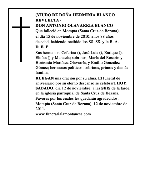 DON ANTONIO OLAVARRIA BLANCO