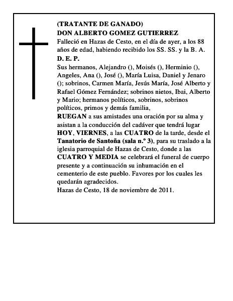DON ALBERTO GOMEZ GUTIERREZ