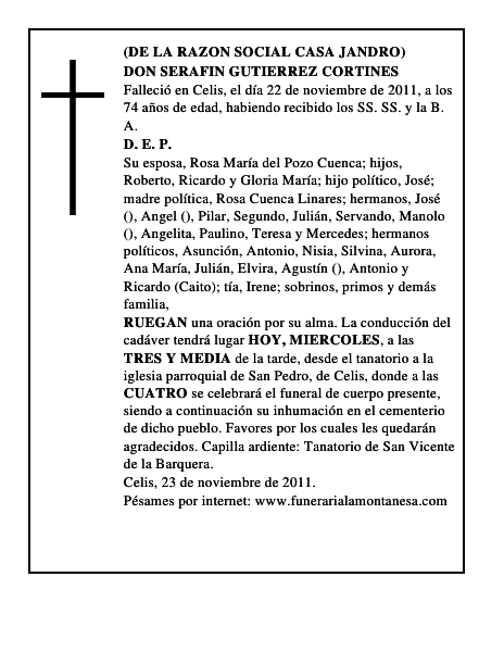 DON SERAFIN GUTIERREZ CORTINES