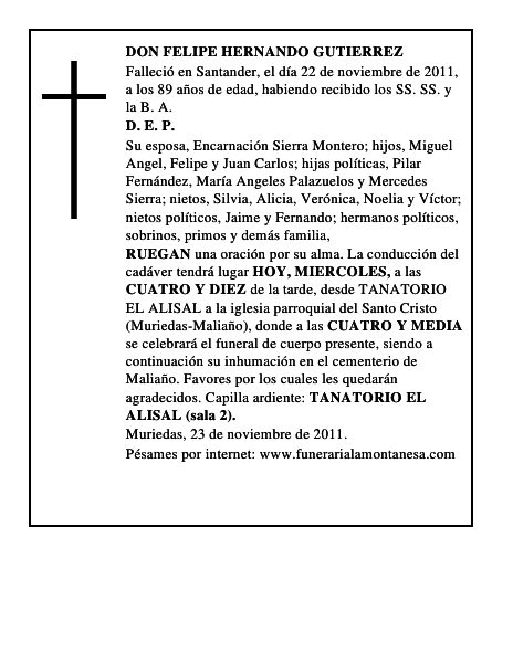 DON FELIPE HERNANDO GUTIERREZ