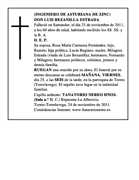 DON LUIS BEZANILLA ESTRADA