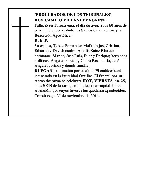 DON CAMILO VILLANUEVA SAINZ