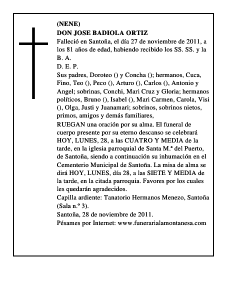 DON JOSE BADIOLA ORTIZ