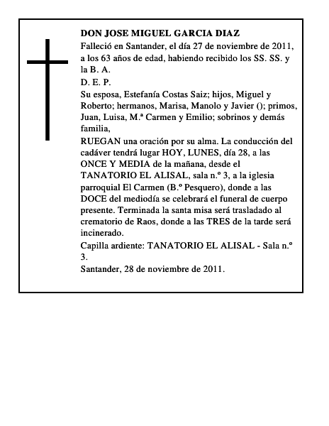 DON JOSE MIGUEL GARCIA DIAZ