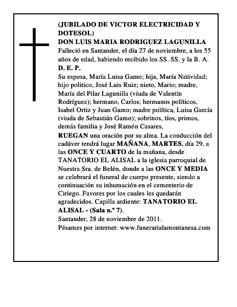DON LUIS MARIA RODRIGUEZ LAGUNILLA