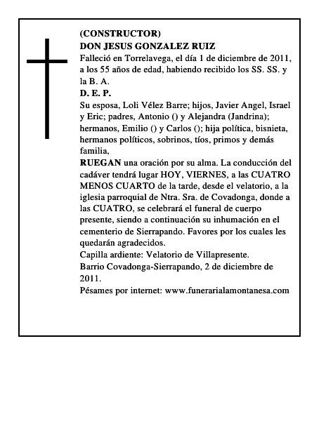 DON JESUS GONZALEZ RUIZ